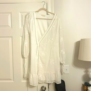 White wrap dress